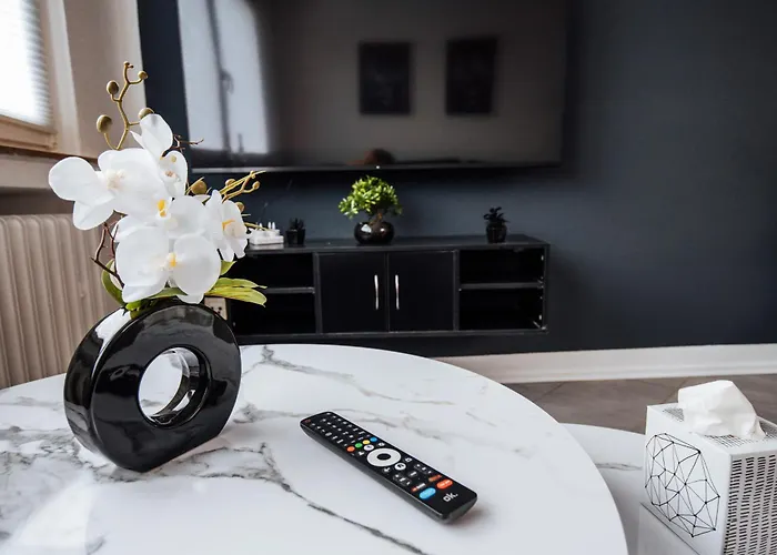 Bold & Black - Balcony - Netflix - Wifi - 5 Person Lägenhet *